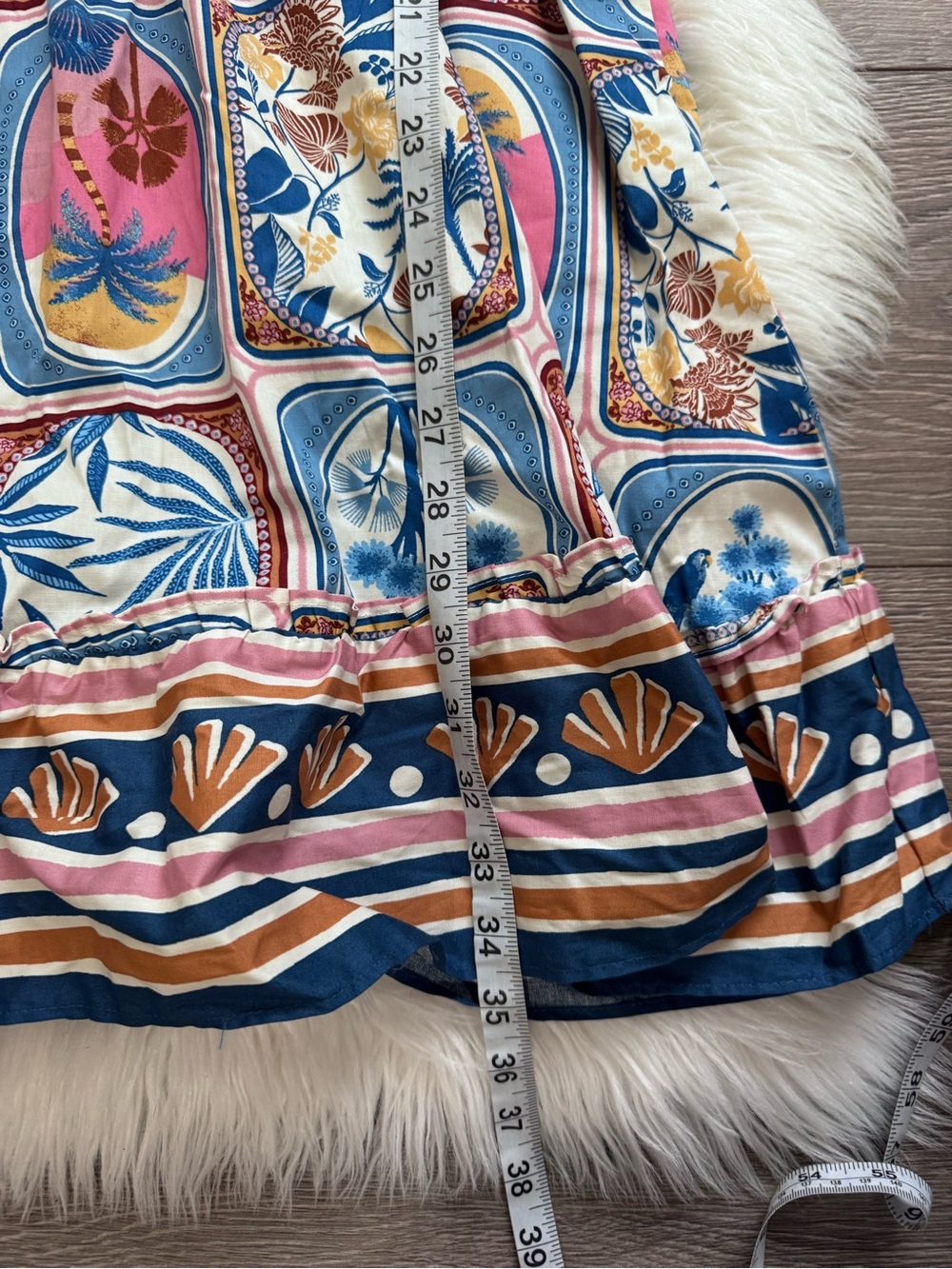 Joie tropical multi color printed Dress with Belt - Picture 13 of 14